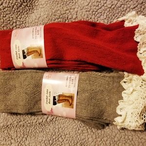NWT Crochet Lace Boot Socks.